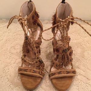 Jessica Simpson suede lace up shoes